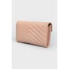 Quilted leather wallet