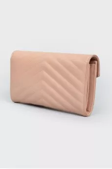 Quilted leather wallet