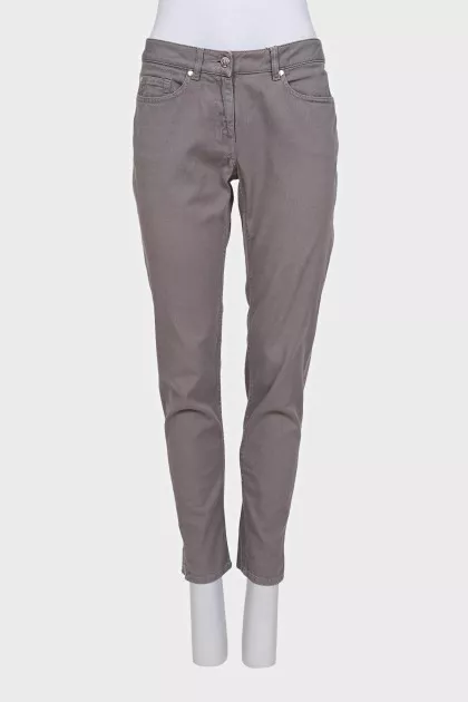Джинси сірого кольору skinny fit