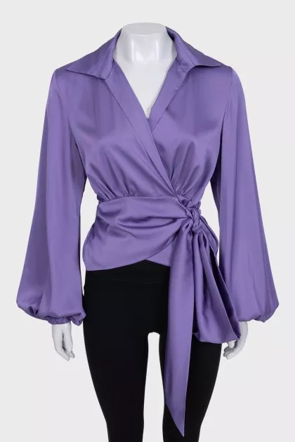 Purple cropped blouse