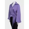 Purple cropped blouse