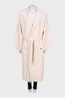 Beige wool cardigan