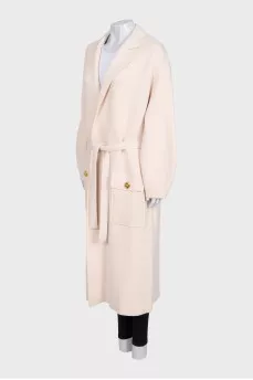 Beige wool cardigan