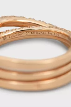 Etincelle gold ring with diamonds