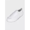 Men's white leather sneakers