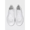 Men's white leather sneakers