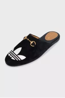 Suede mules by Gucci x Adidas