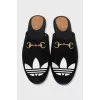Замшеві мюлі Gucci x Adidas