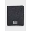 Men's black leather wallet