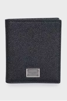 Men's black leather wallet