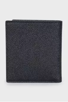 Men's black leather wallet