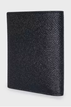 Men's black leather wallet