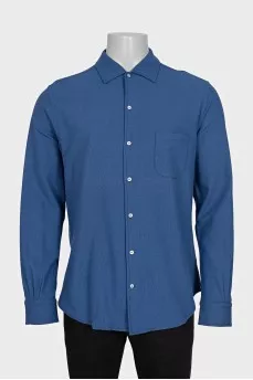 Men's straight shirt with patch pocket