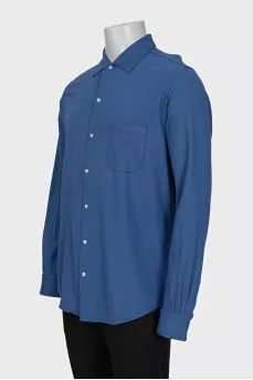 Men's straight shirt with patch pocket