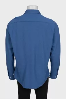 Men's straight shirt with patch pocket