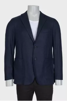 Men's printed cashmere jacket
