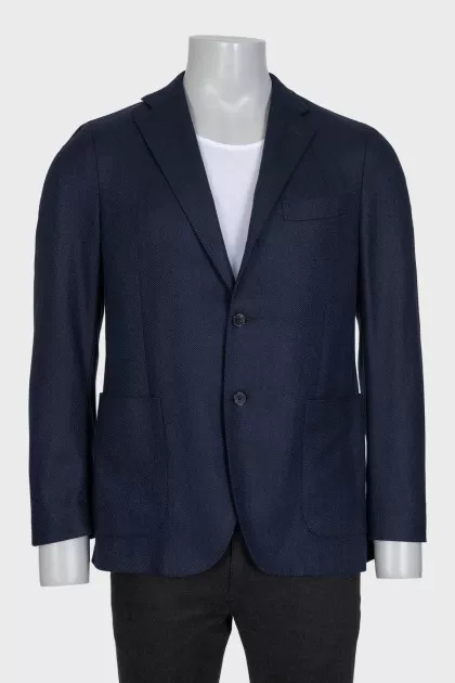 Men's printed cashmere jacket