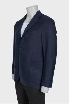 Men's printed cashmere jacket