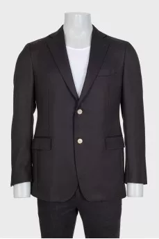 Men's black jacket with patch pockets