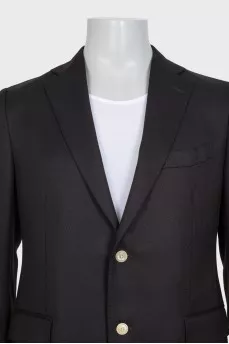 Men's black jacket with patch pockets