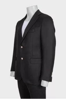 Men's black jacket with patch pockets