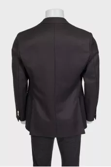 Men's black jacket with patch pockets