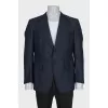 Men's wool jacket with patches on the sleeves