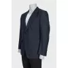Men's wool jacket with patches on the sleeves