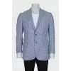 Men's blue checkered jacket