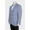 Men's blue checkered jacket