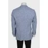 Men's blue checkered jacket