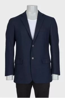 Men's blue jacket with silver hardware
