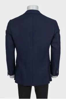 Men's blue jacket with silver hardware