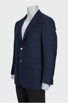 Men's blue jacket with silver hardware