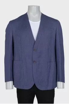 Men's blue jacket with patch pockets