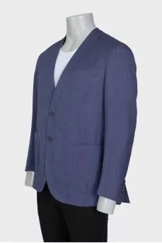 Men's blue jacket with patch pockets