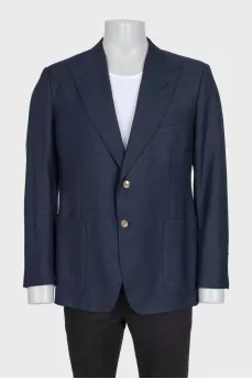 Men's straight jacket with gold buttons