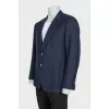 Men's straight jacket with gold buttons