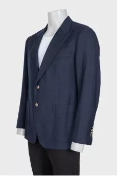 Men's straight jacket with gold buttons