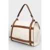 Bag with brown trim