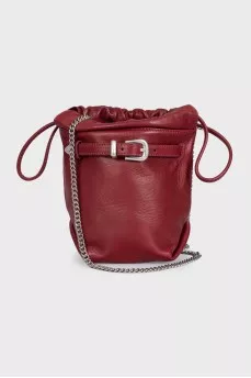 Red bucket bag