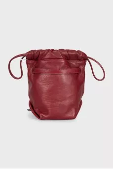 Red bucket bag