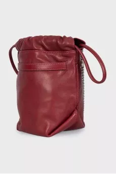 Red bucket bag