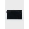 Clutch with zip and wrist handle