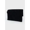 Clutch with zip and wrist handle