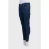 Blue skinny jeans with a zipper
