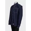 Men's oversized shirt with contrast stitching