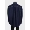 Men's oversized shirt with contrast stitching