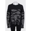 Black jumper with abstract print