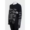Black jumper with abstract print